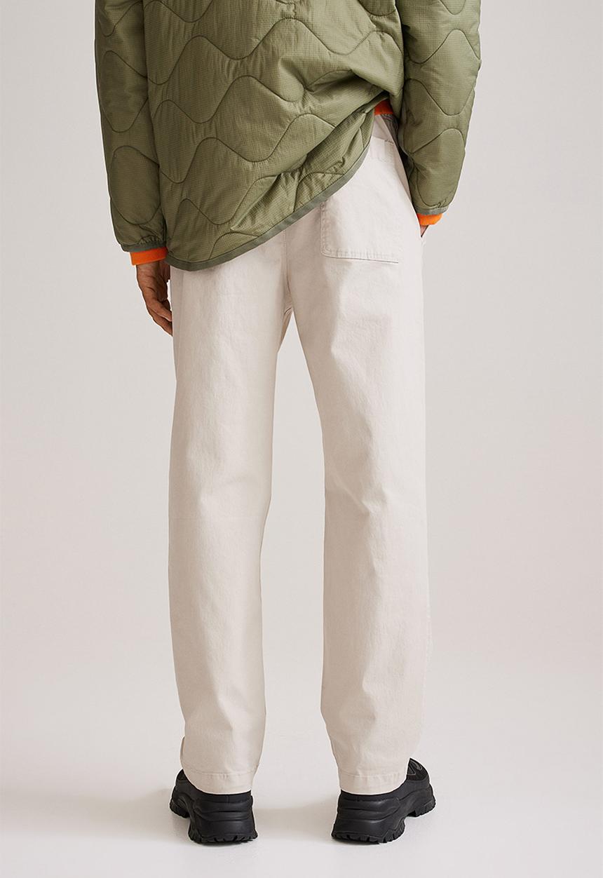 H&M - Relaxed fit twill trousers - natural white