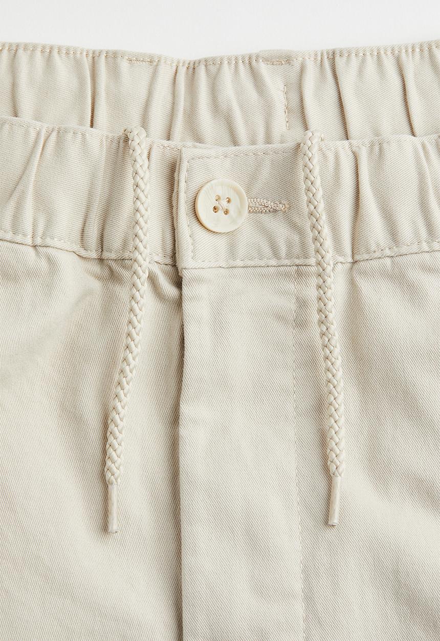 H&M - Relaxed fit twill trousers - natural white