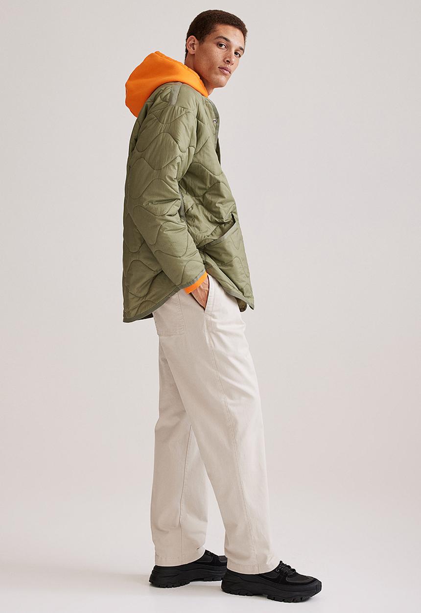 H&M - Relaxed fit twill trousers - natural white