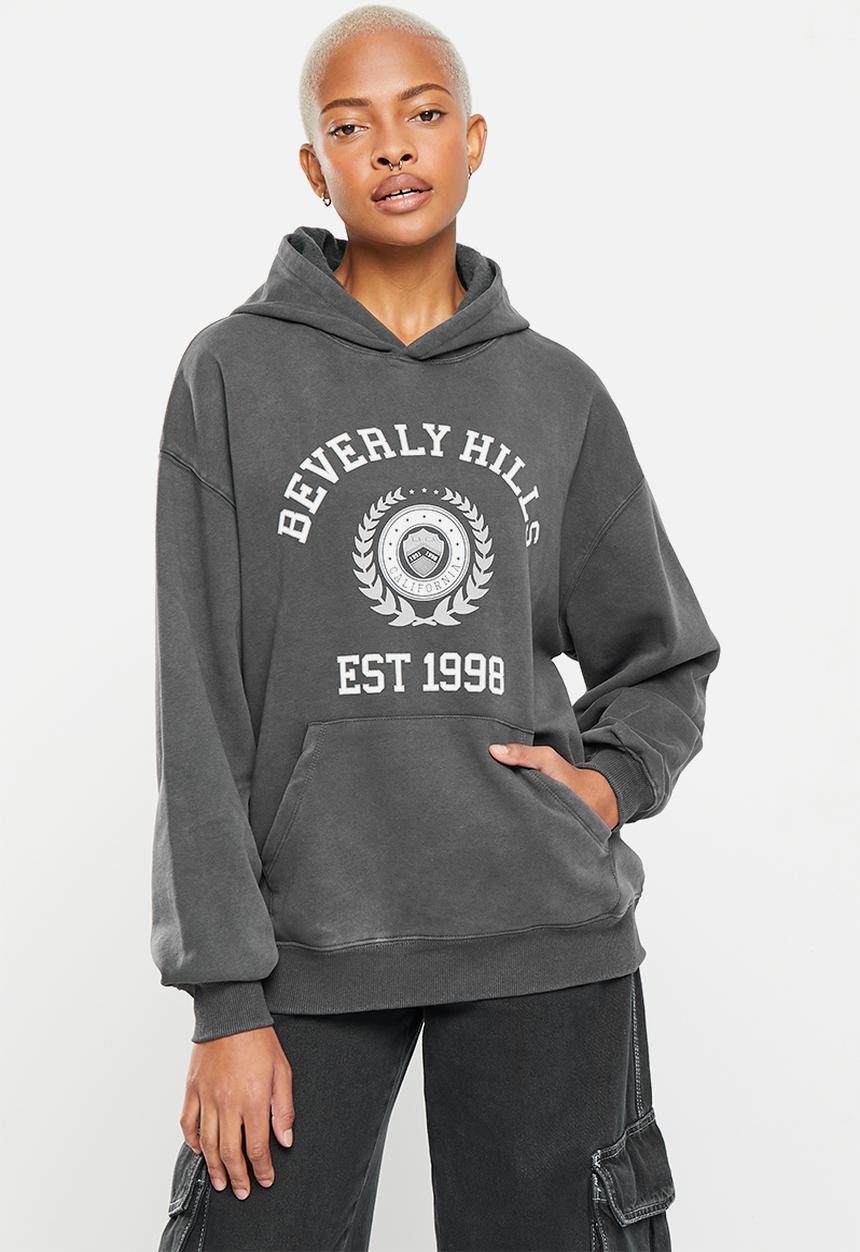 Supré  - Paige oversized printed hoodie - washed phantom/beverly hills