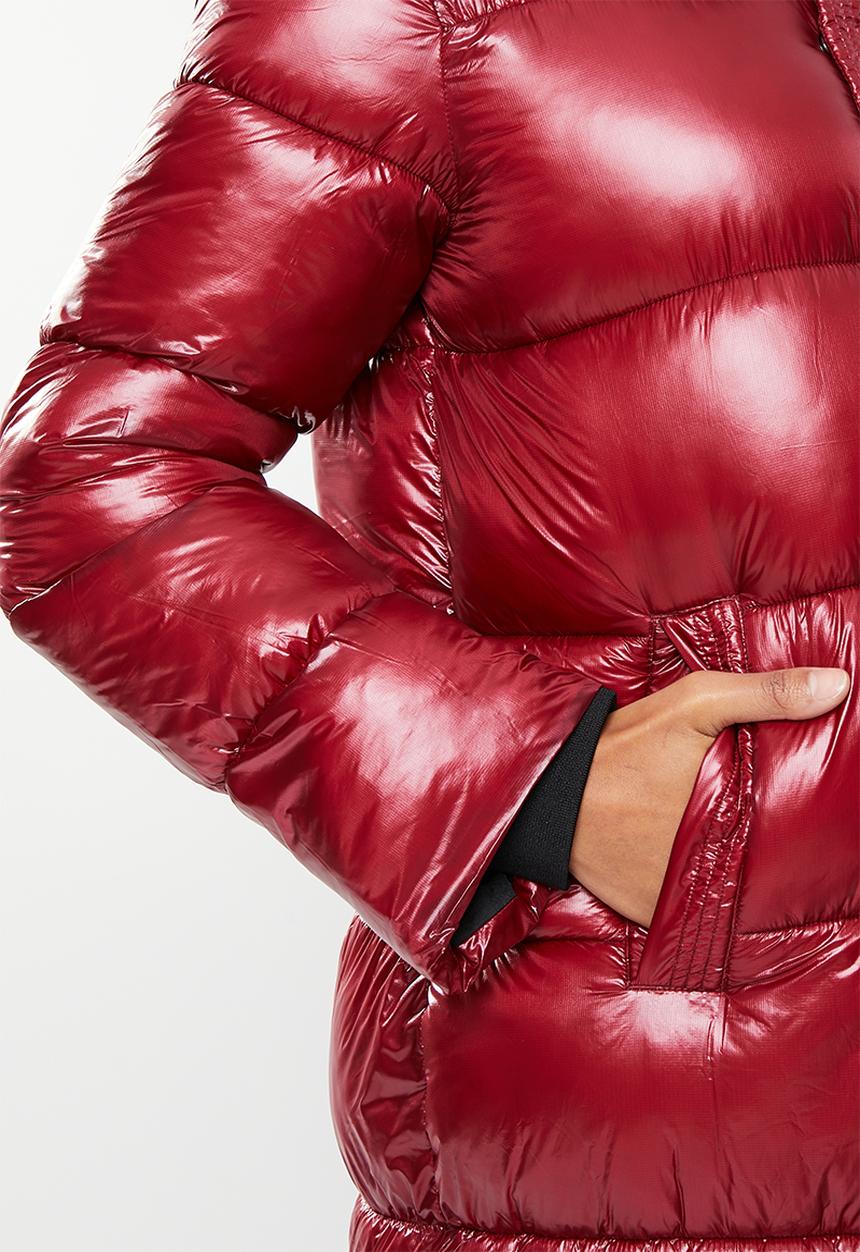 Superdry. - Code xpd longline puffer jacket - dark berry