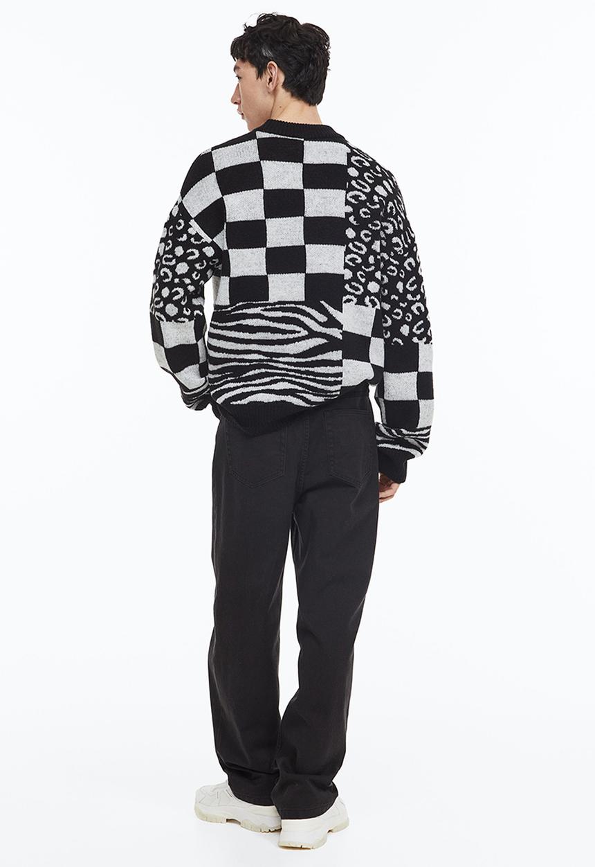 H&M - Loose fit 5-pocket twill trousers - black