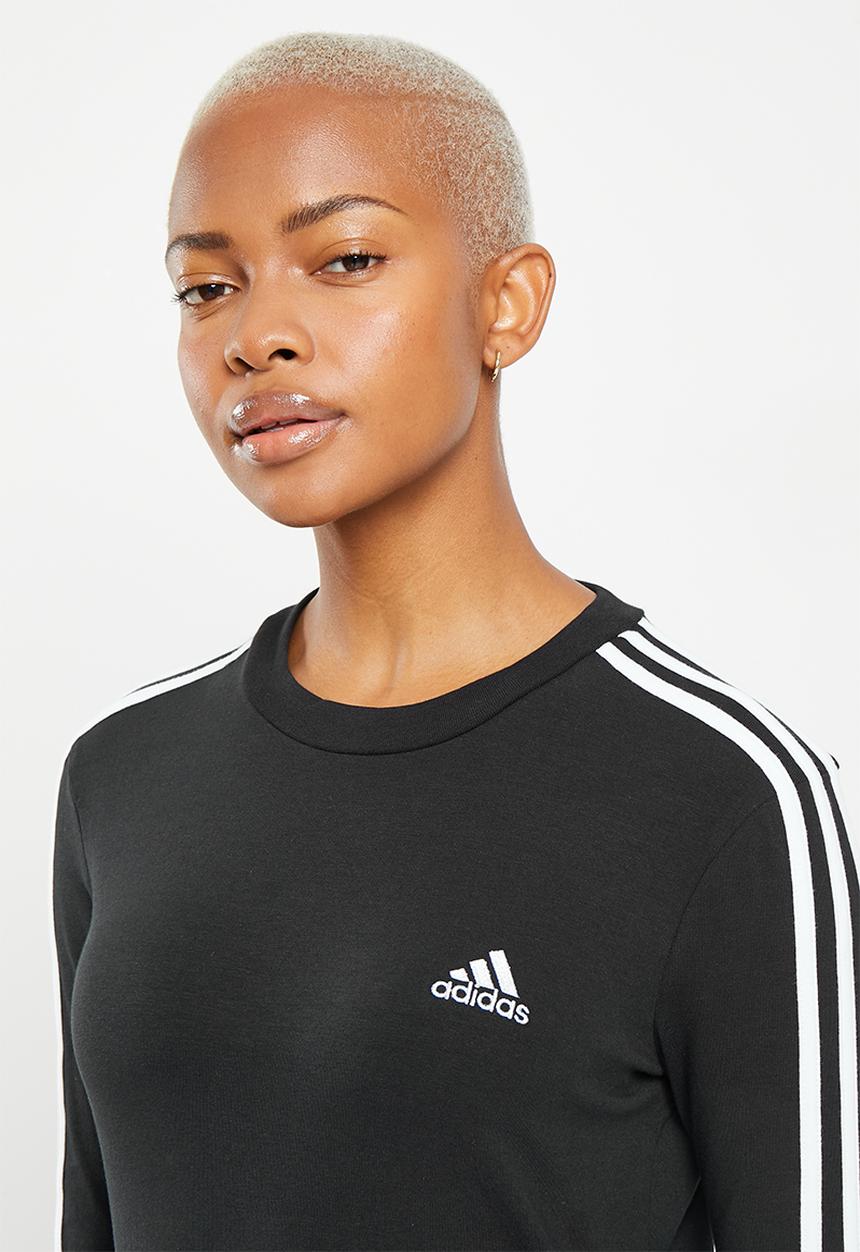 adidas Performance - W 3s long sleeve tee - black & white