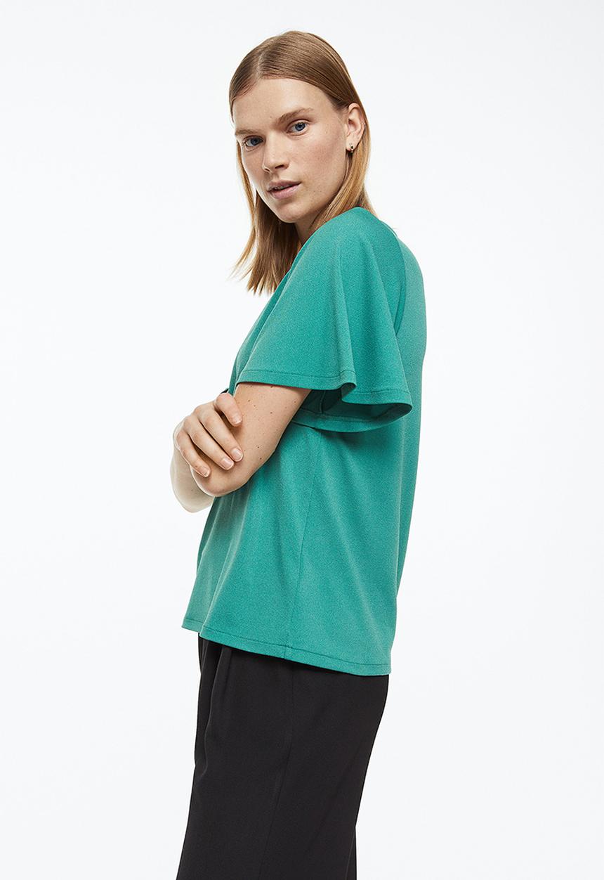 H&M - Boat-neck top - turquoise