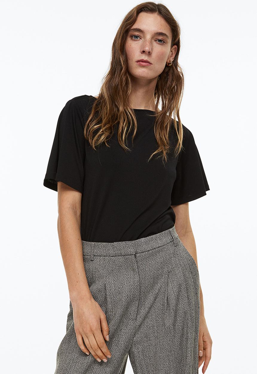 H&M - Boat-neck top - black