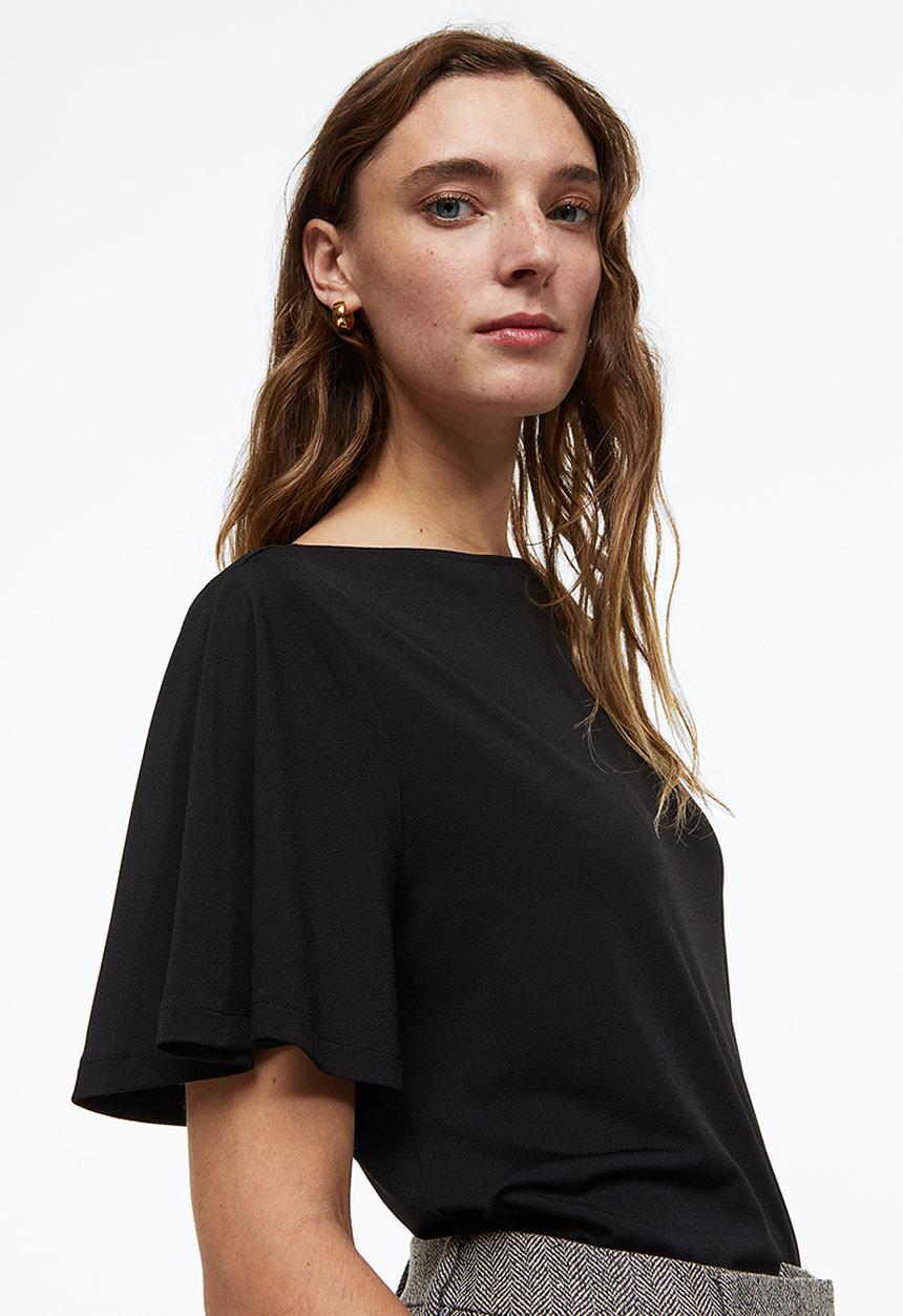 H&M - Boat-neck top - black