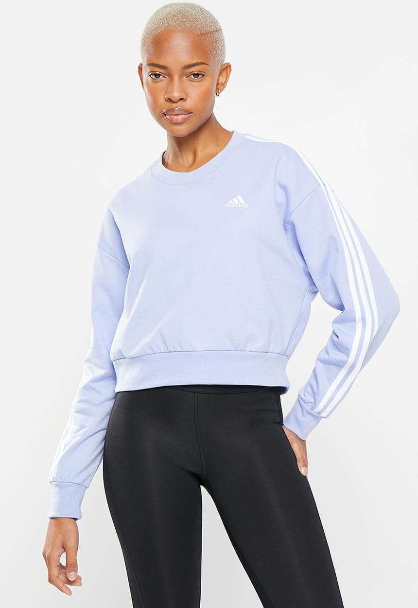adidas Performance - W 3s crew sweat - blue dawn & white