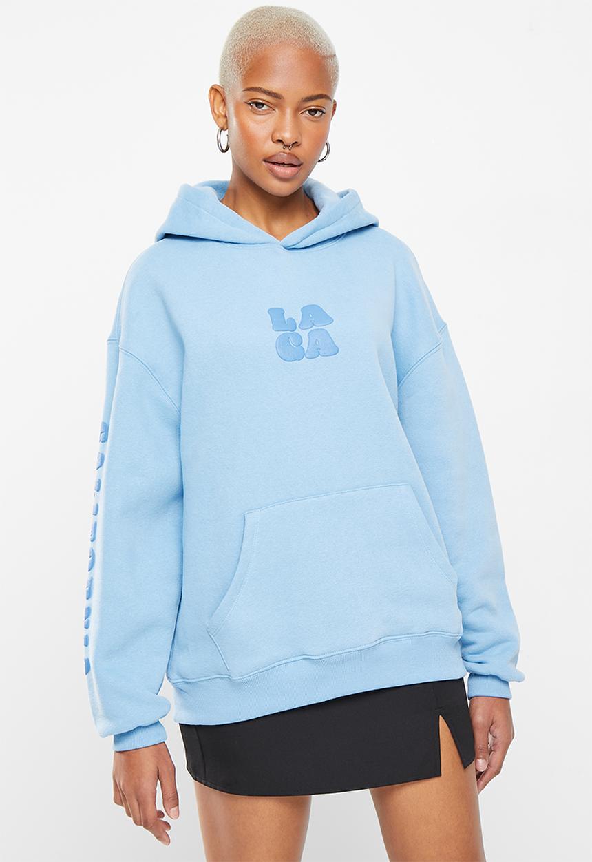 Supré  - Paige oversized printed hoodie -  cali blue/la