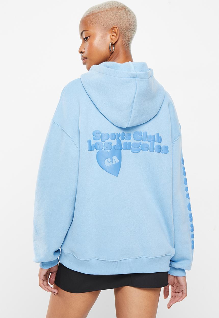 Supré  - Paige oversized printed hoodie -  cali blue/la