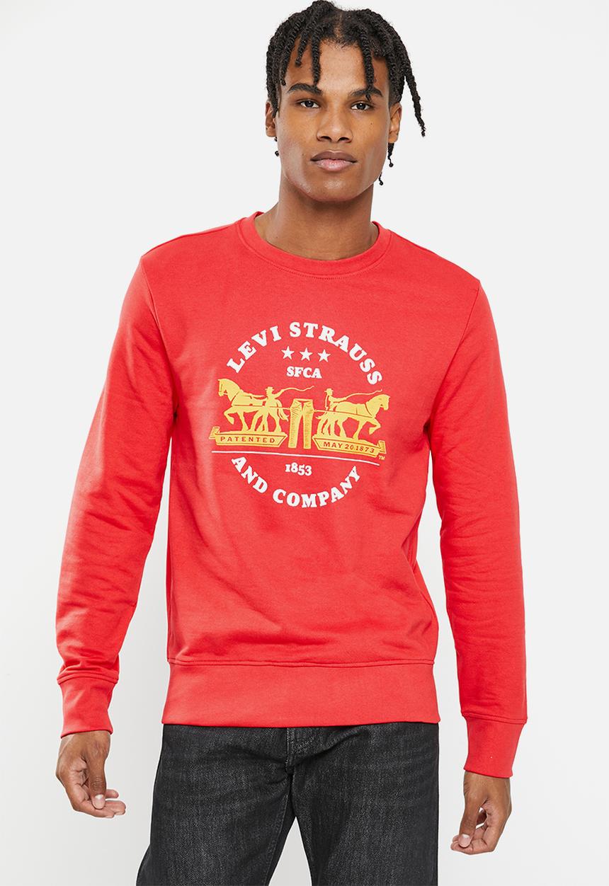 Levi’s® - circle text grp sweat - poppy red