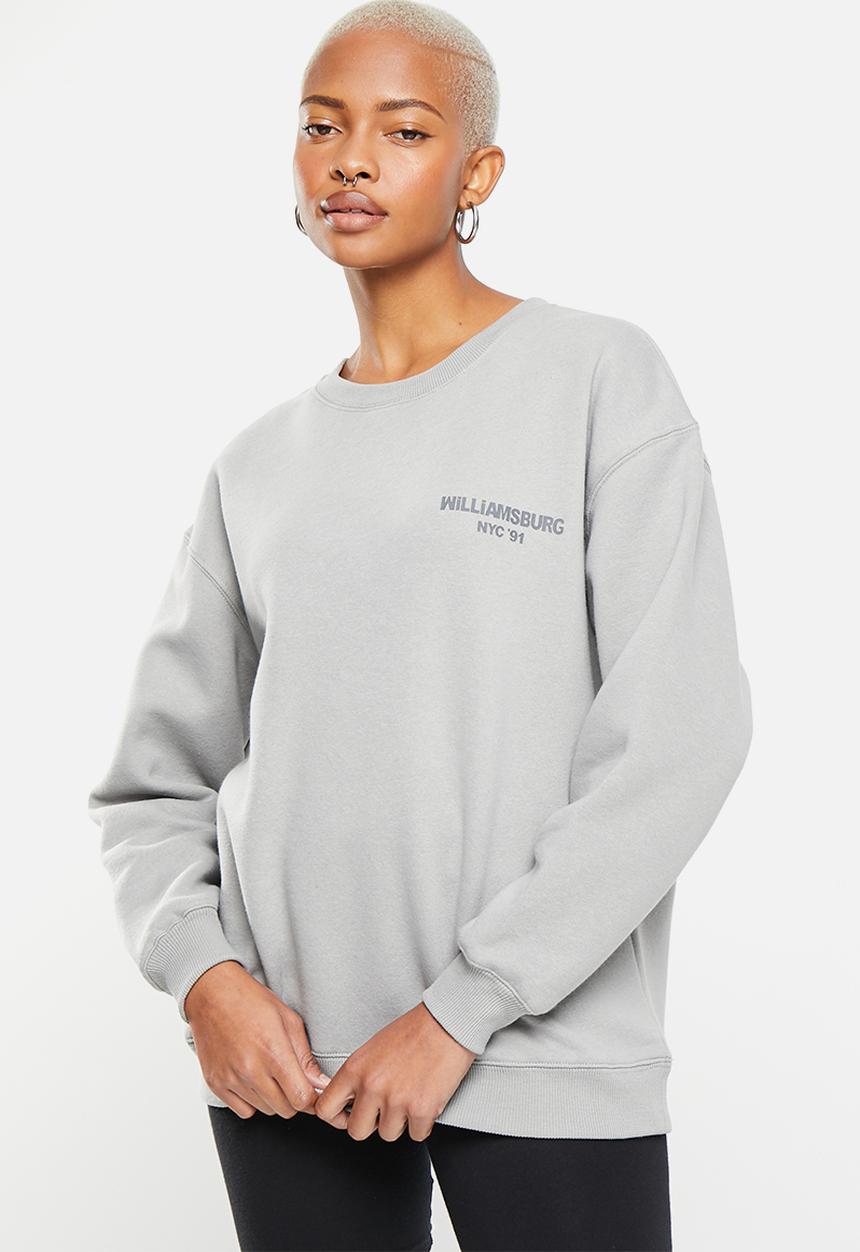 Supré  - Tonya oversized crew jumper - opal grey/williamsburg