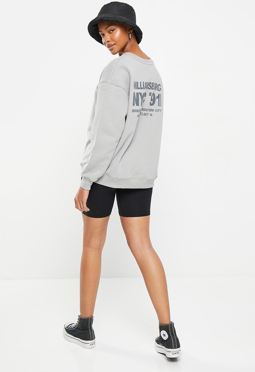 Supré  - Tonya oversized crew jumper - opal grey/williamsburg