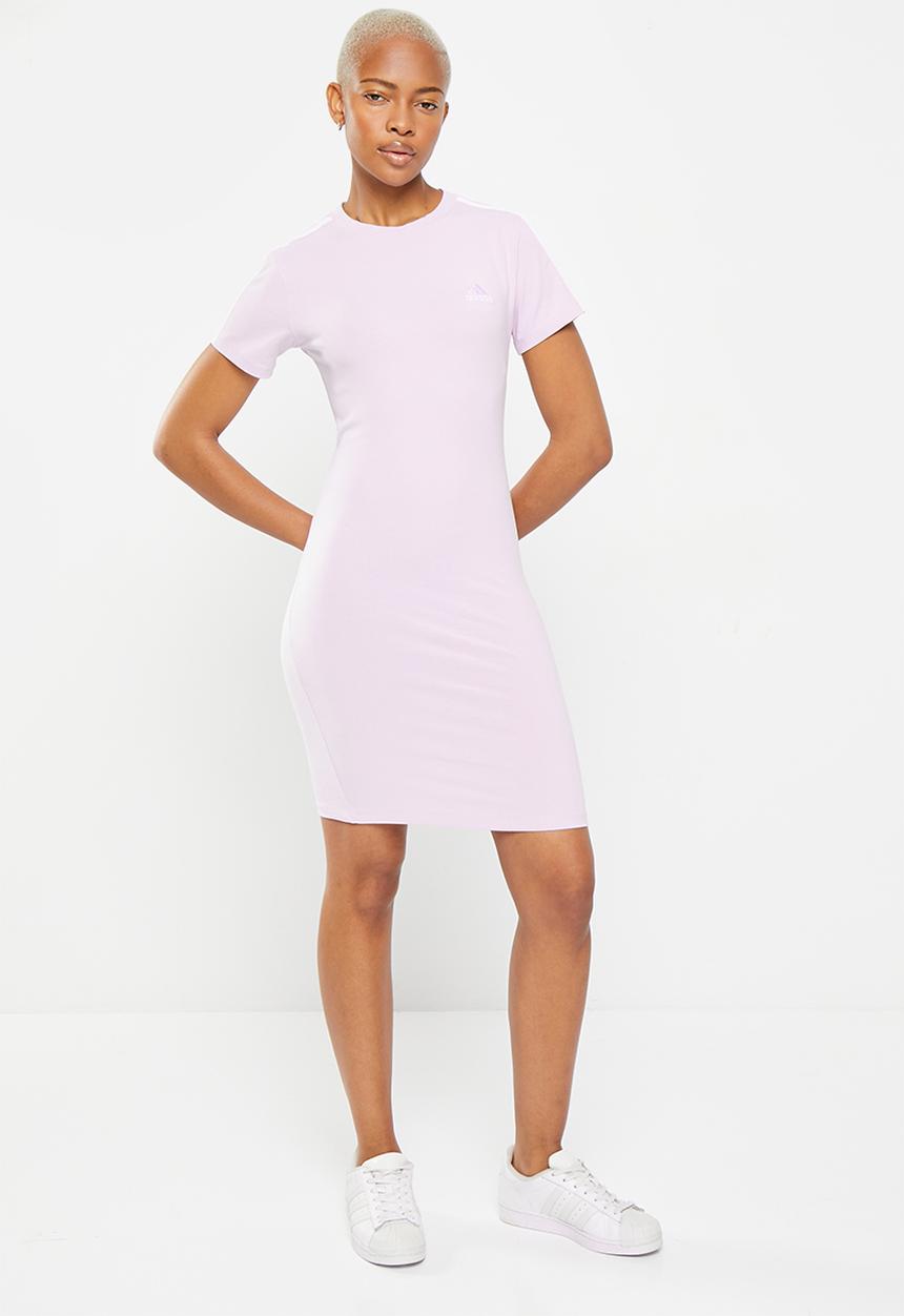 adidas Performance - W 3s fit t dress - silver dawn & white
