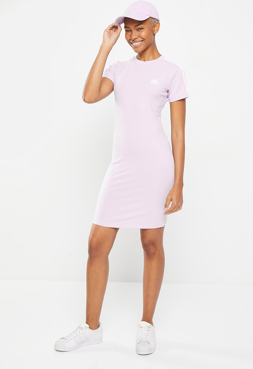 adidas Performance - W 3s fit t dress - silver dawn & white