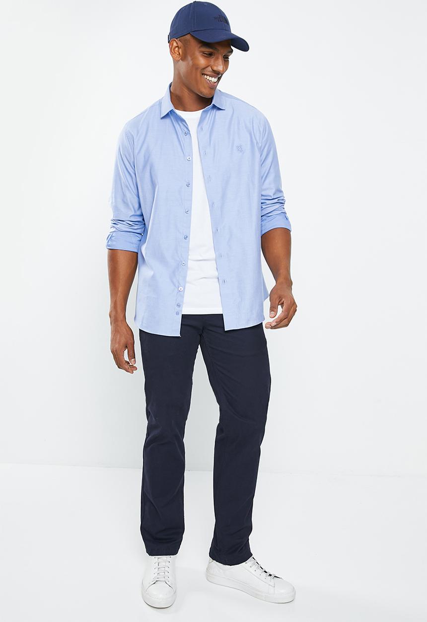 Pringle of Scotland - Long sleeve tailored shirt - blue