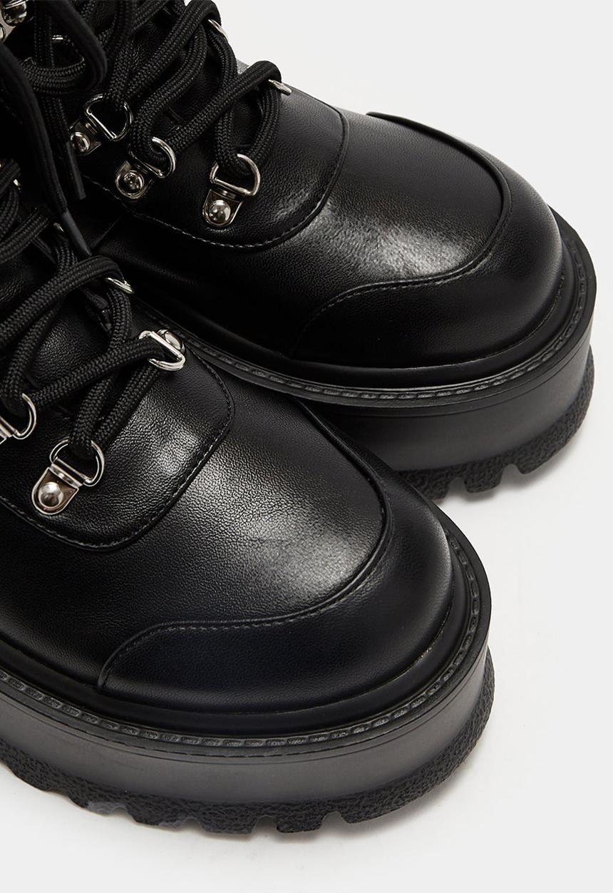 Koi Footwear - Hydra matrix platform boot - black