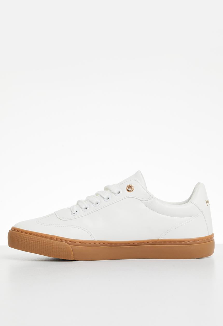 POLO - Basic gum sole sneaker - white