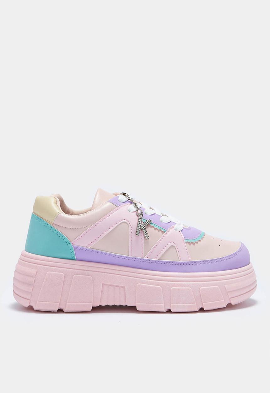 Koi Footwear - Aiya Kawaii platform Trainer - pink multi