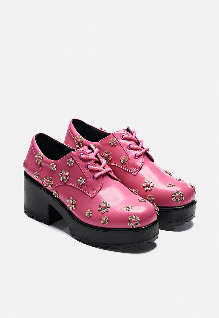 Koi Footwear - A stolen bloom lace up - pink flowers