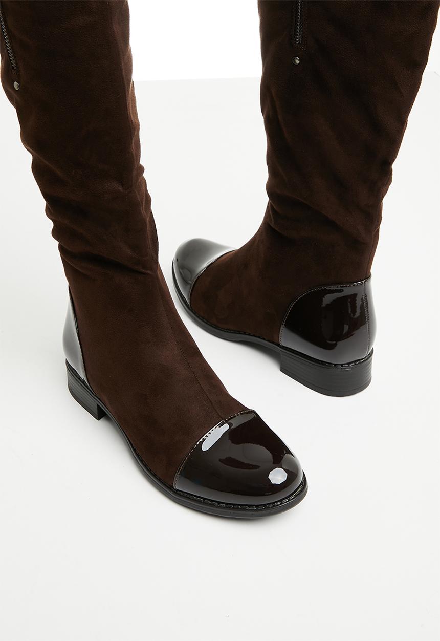 Butterfly Feet - Huda 5 knee length boot - choc