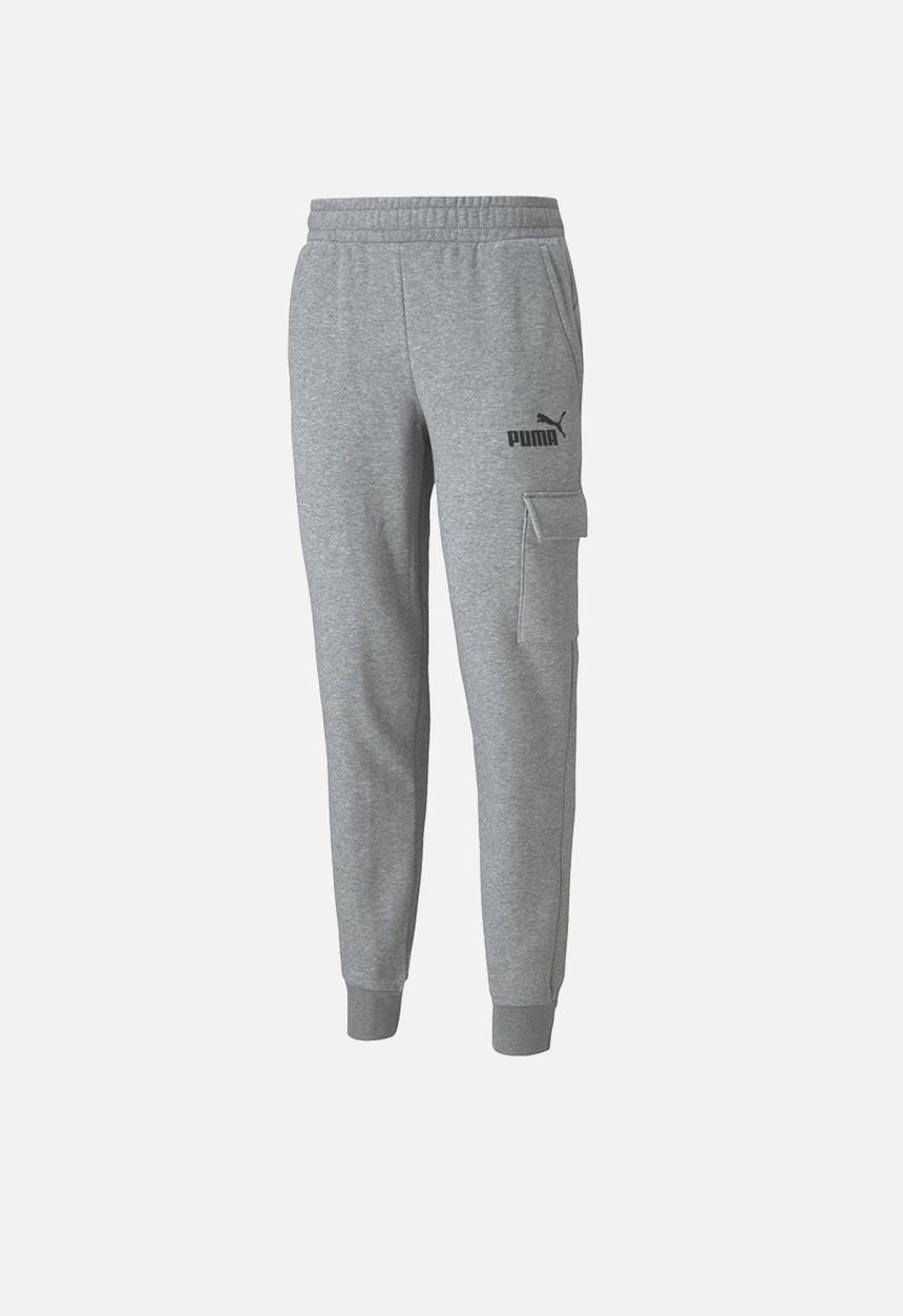 PUMA - Ess+ logo cargo pants - puma grey