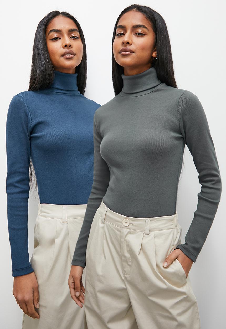 Superbalist - 2 Pack Poloneck tee - navy and grey