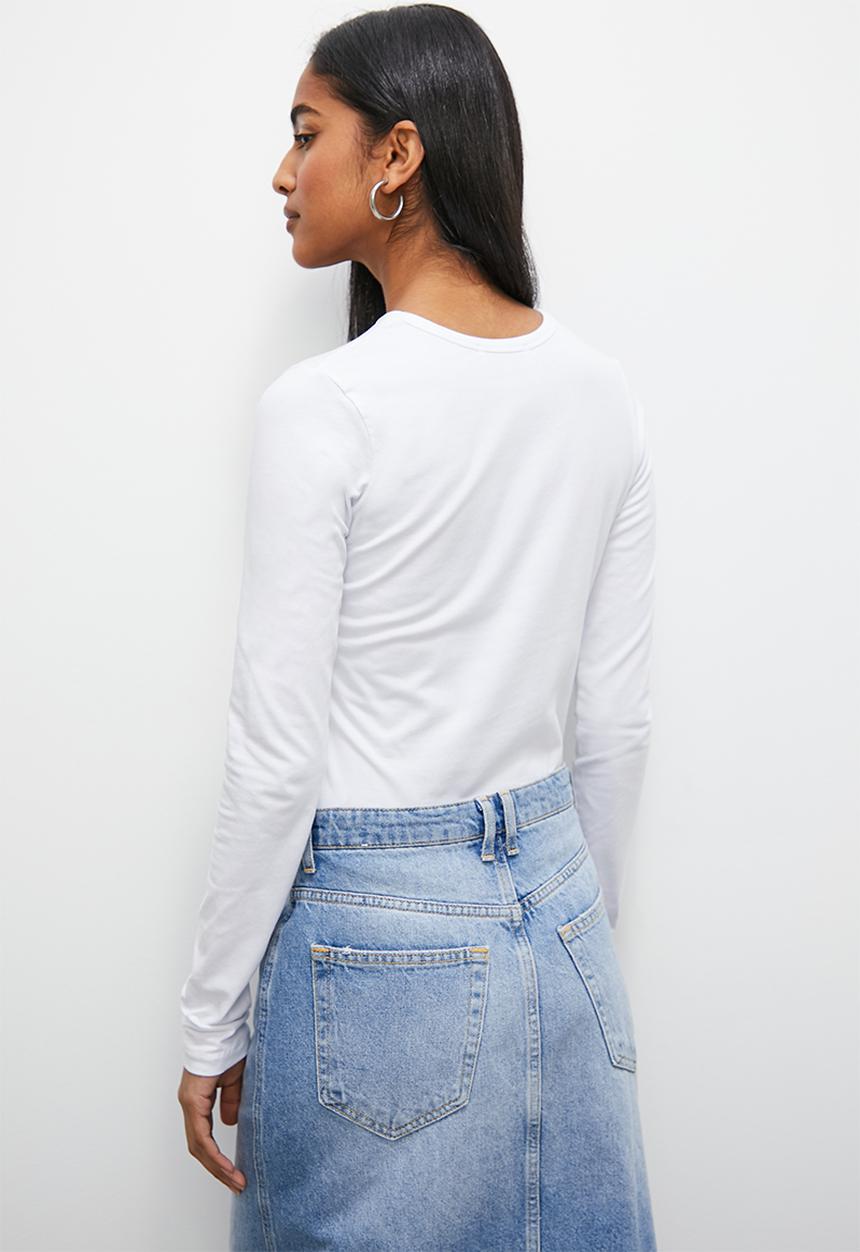 Superbalist - 2 Pack long sleeve crew neck cotton lycra top - black and white