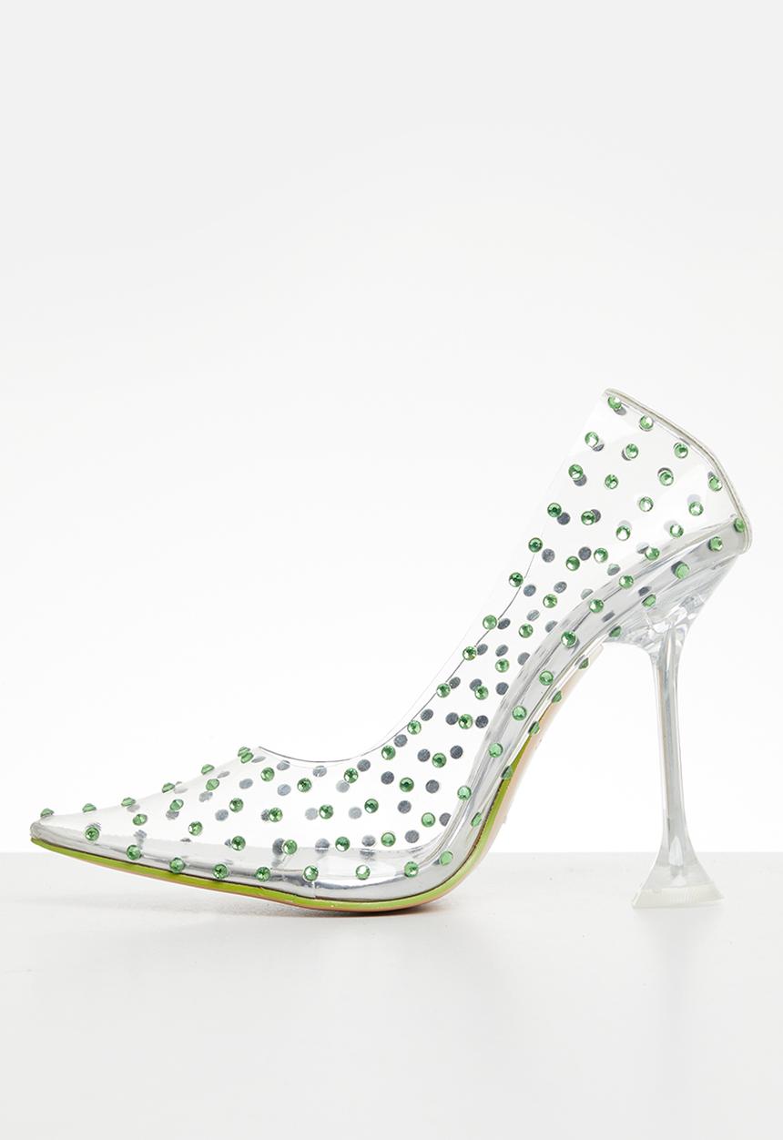 Public Desire - Fancy pointed toe cake stand court heel - lime