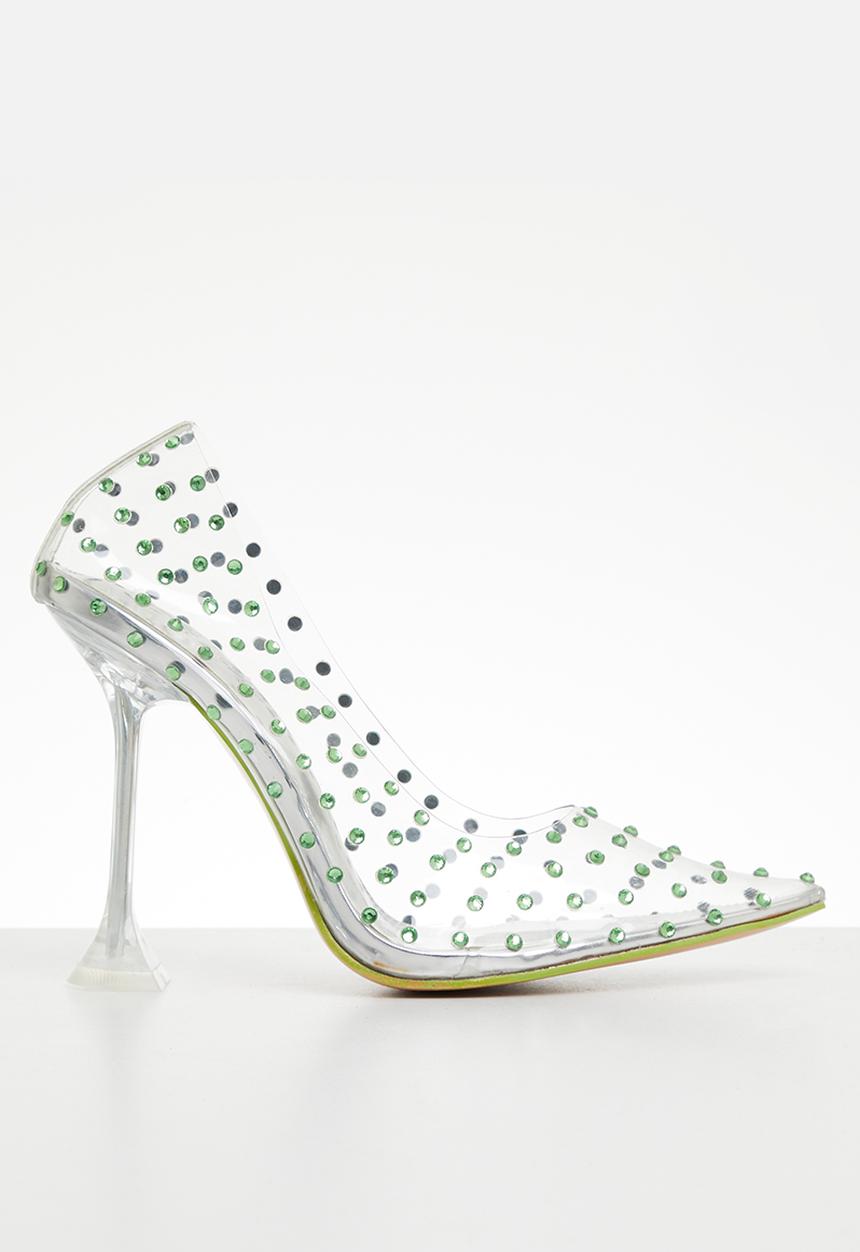Public Desire - Fancy pointed toe cake stand court heel - lime