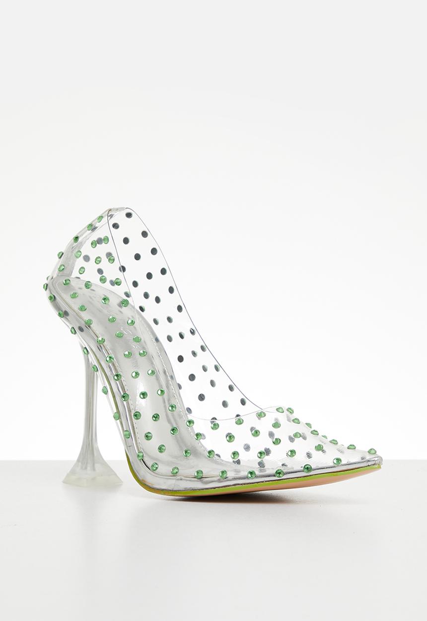 Public Desire - Fancy pointed toe cake stand court heel - lime