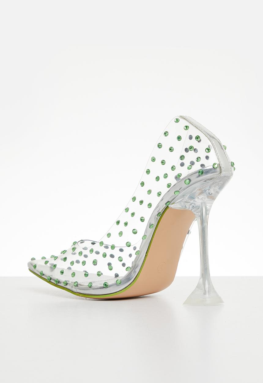 Public Desire - Fancy pointed toe cake stand court heel - lime