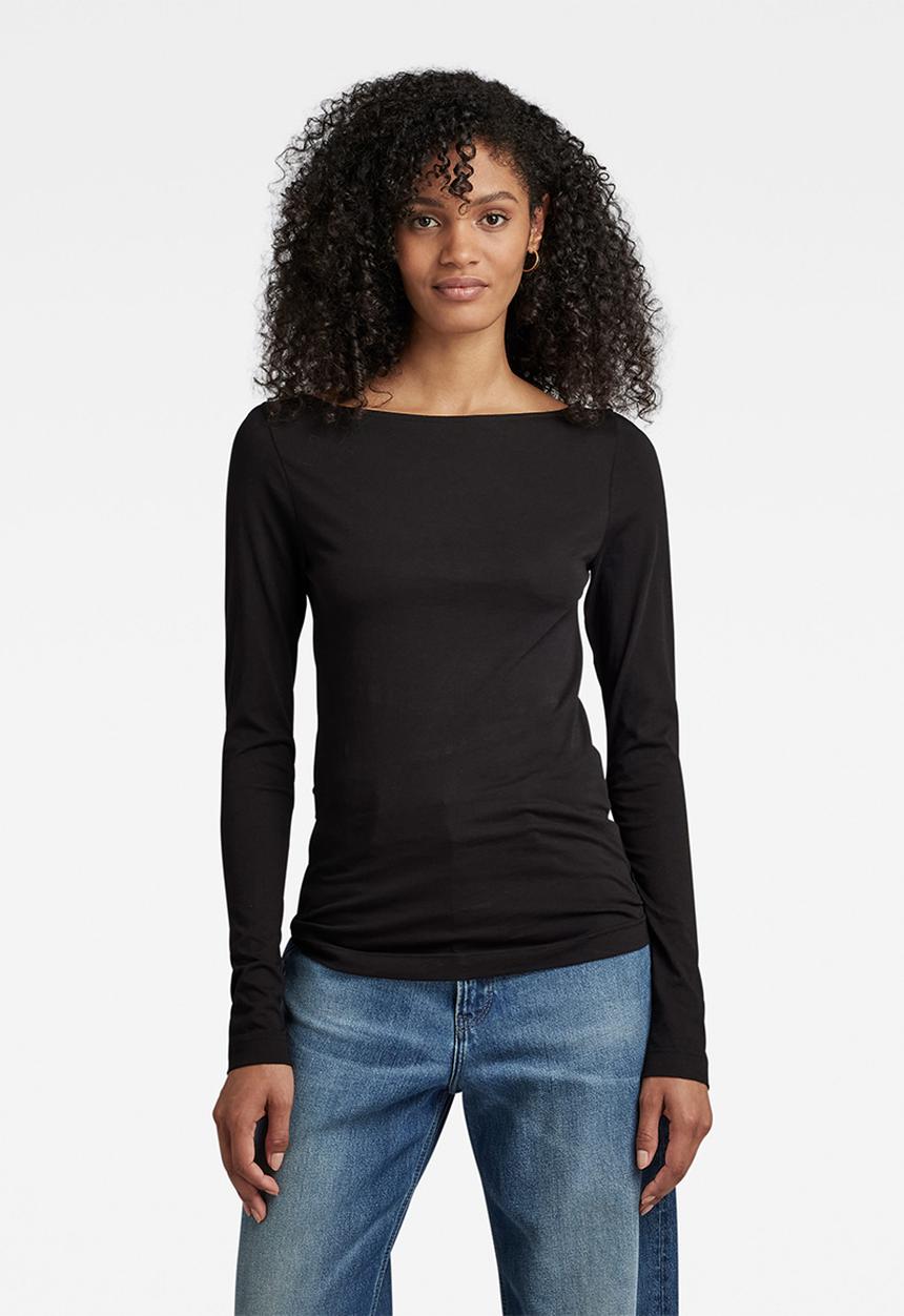 G-STAR - Boat slim long sleeve - dk black