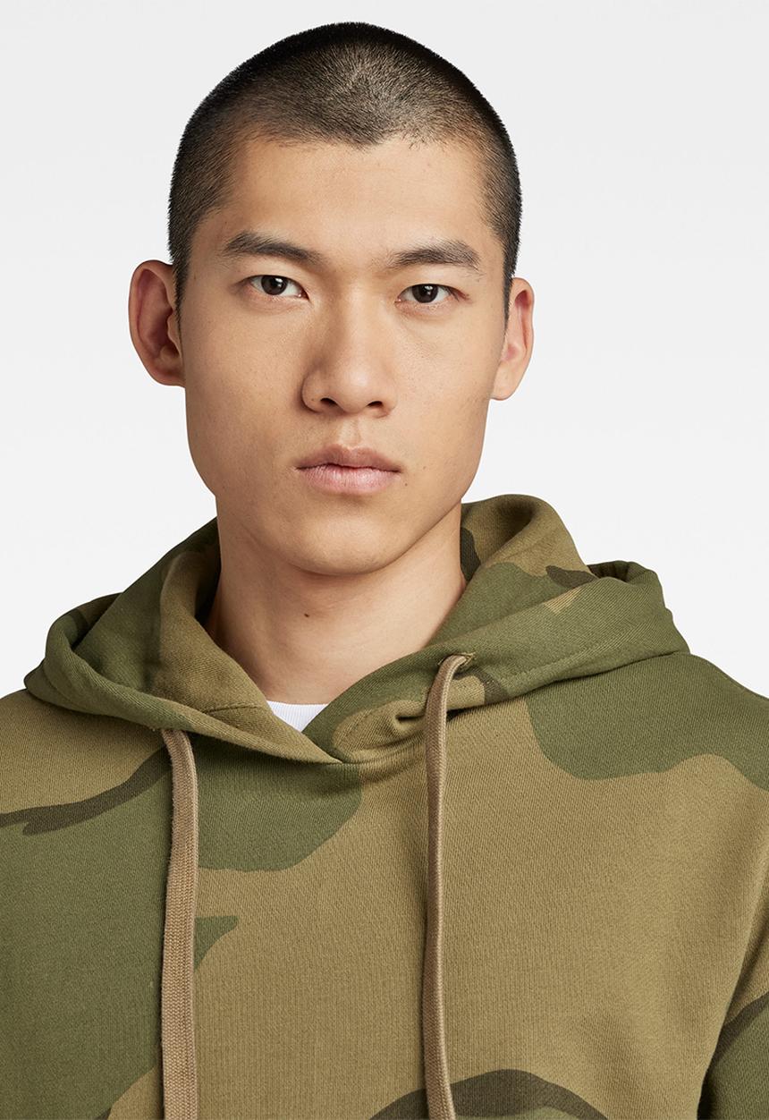 G-STAR - Hooded sweater - smoke olive desert camo