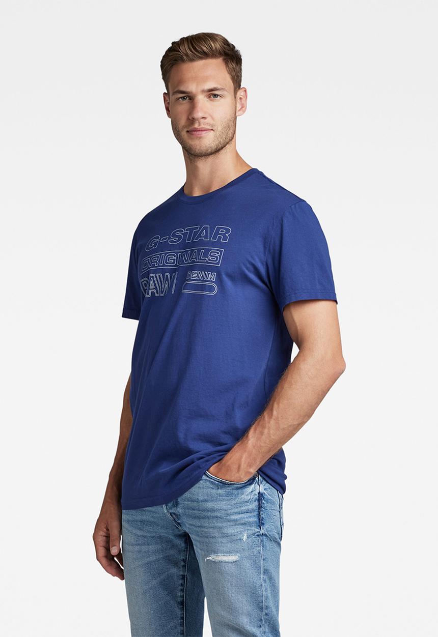 G-STAR - Originals r t-shirt - ballpen blue
