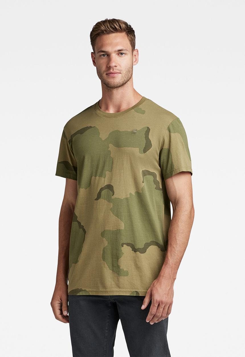 G-STAR - Desert camo r t-shirt - smoke olive desert camo