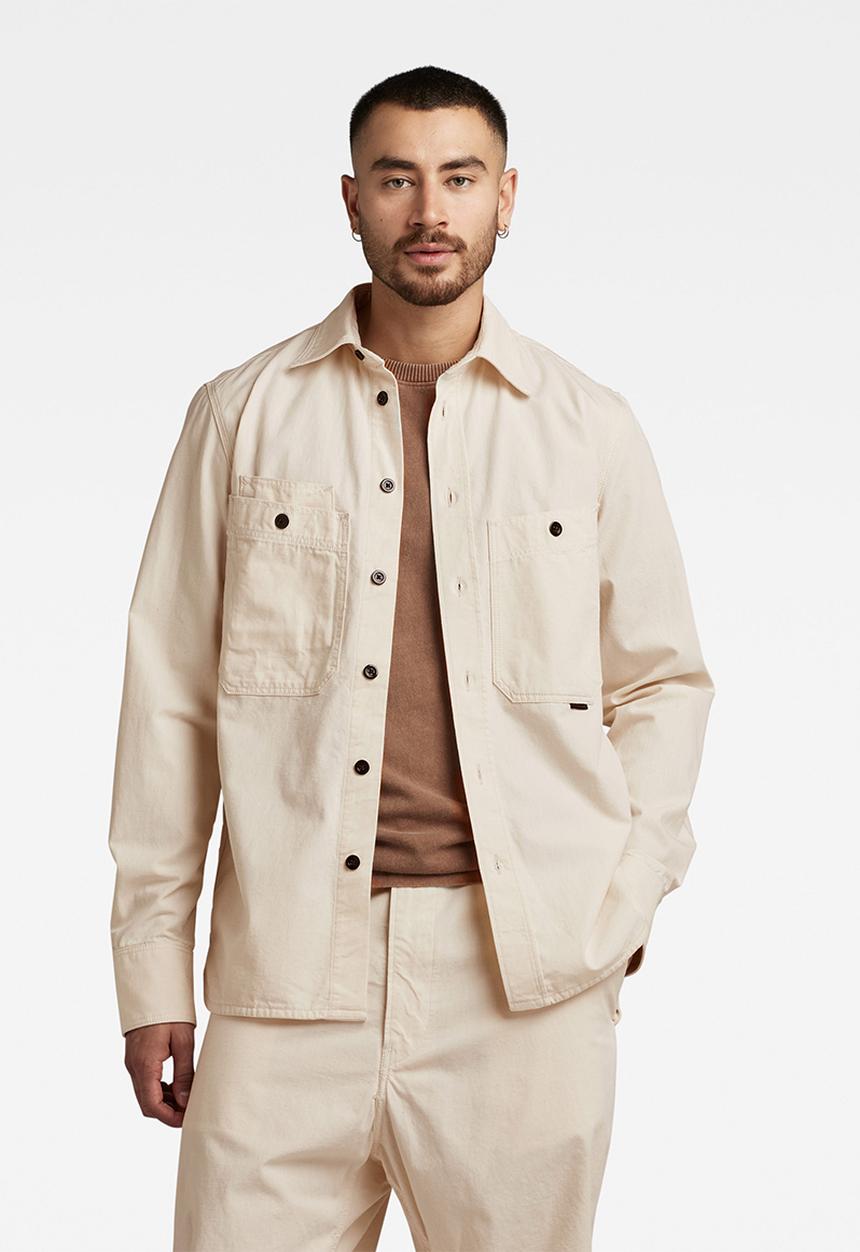 G-STAR - Nimes regular shirt long sleeve ecru chambray - ecru
