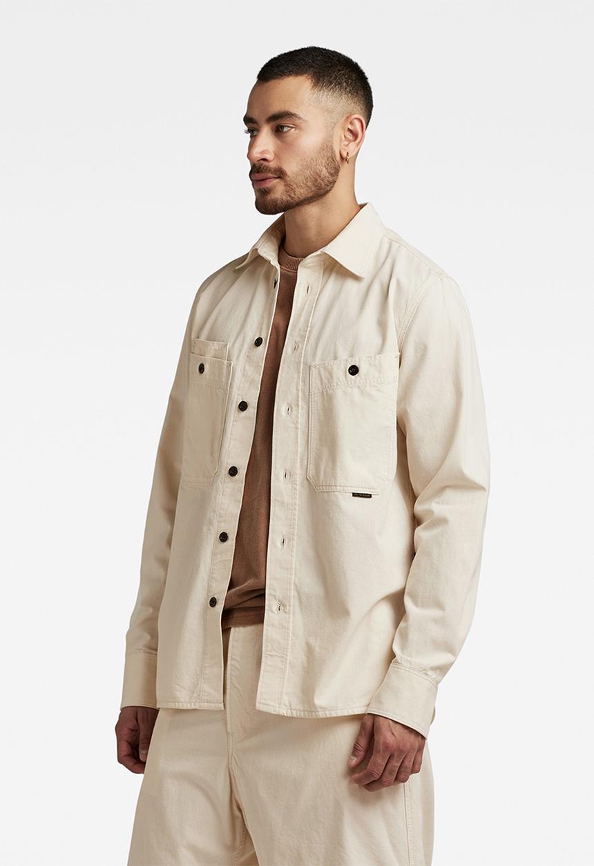 G-STAR - Nimes regular shirt long sleeve ecru chambray - ecru
