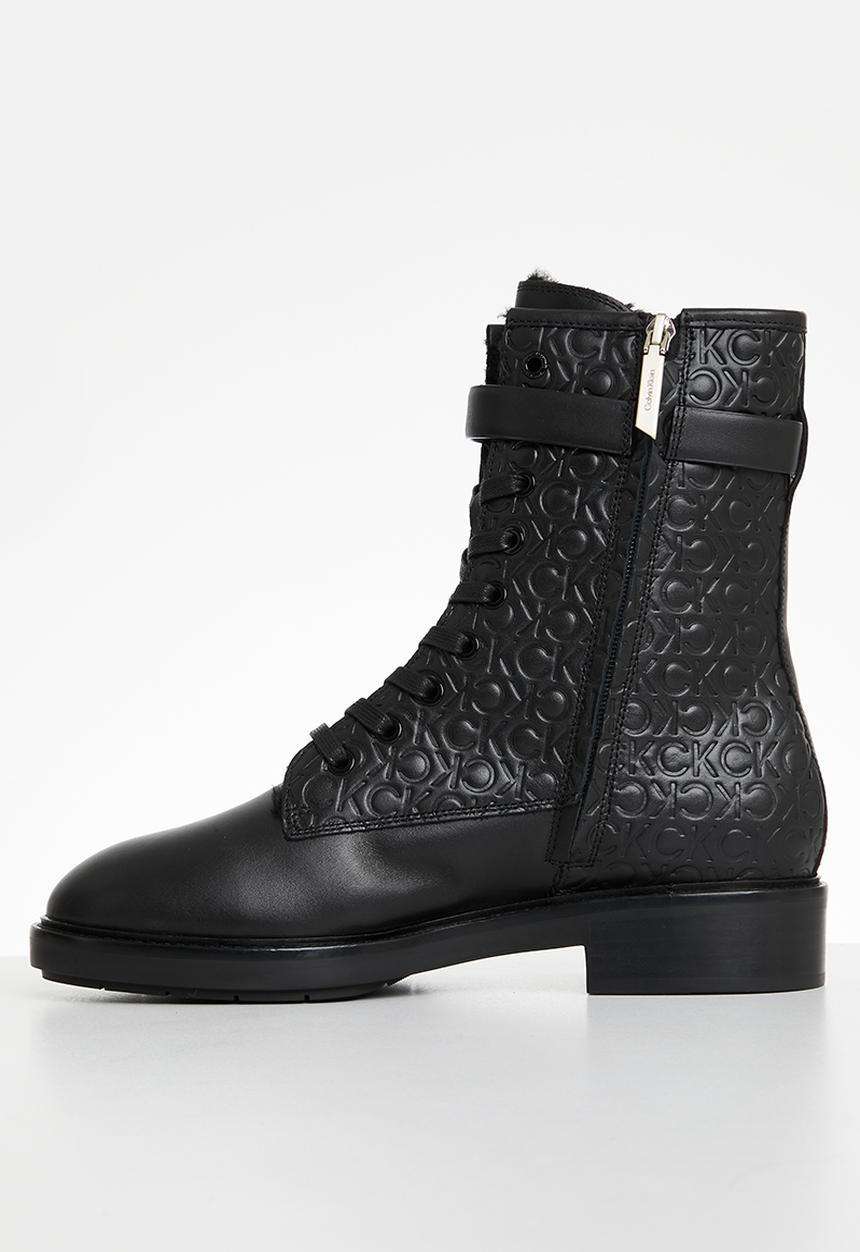 Calvin Klein - Combat boot w/hw wl - black