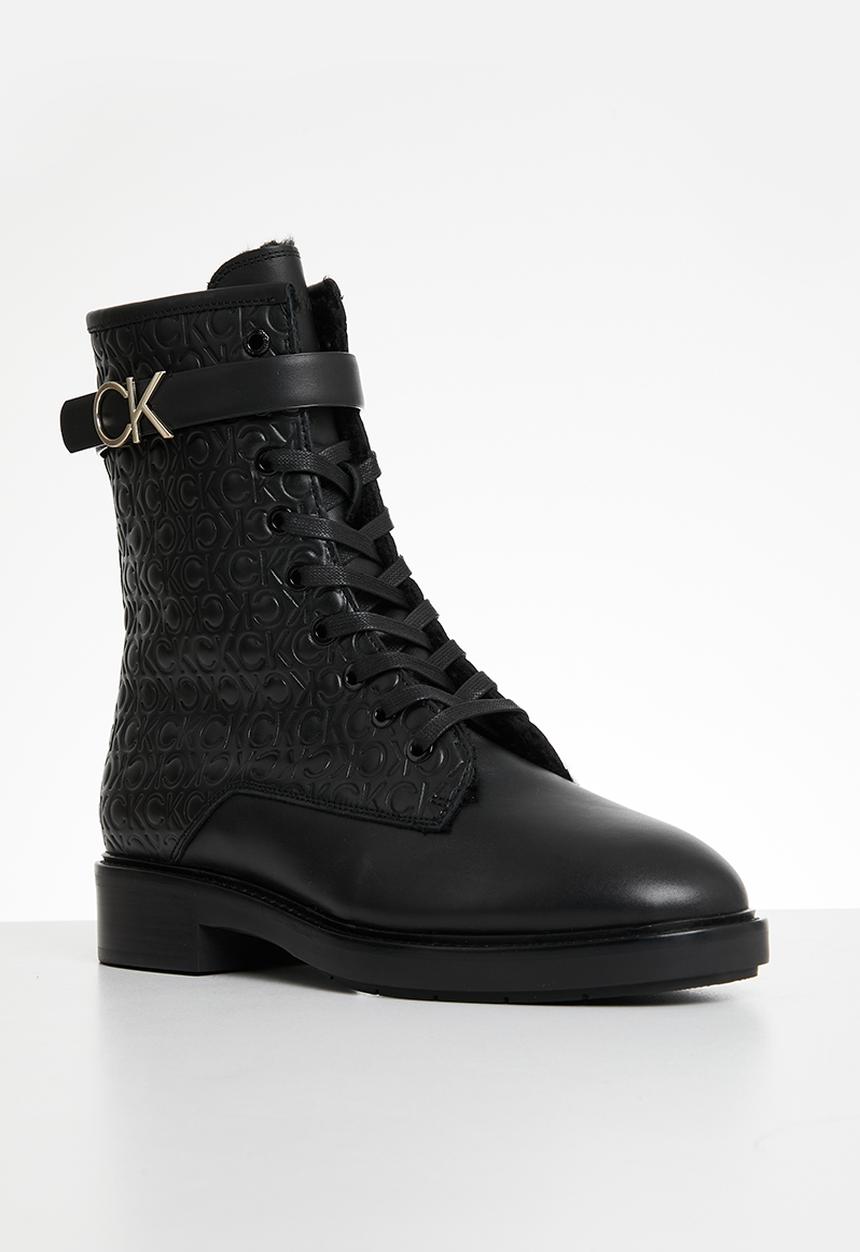Calvin Klein - Combat boot w/hw wl - black