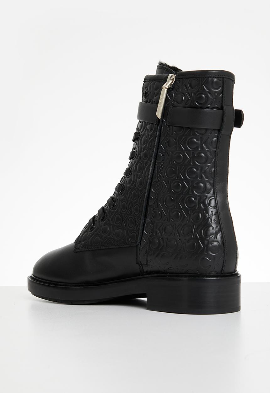 Calvin Klein - Combat boot w/hw wl - black