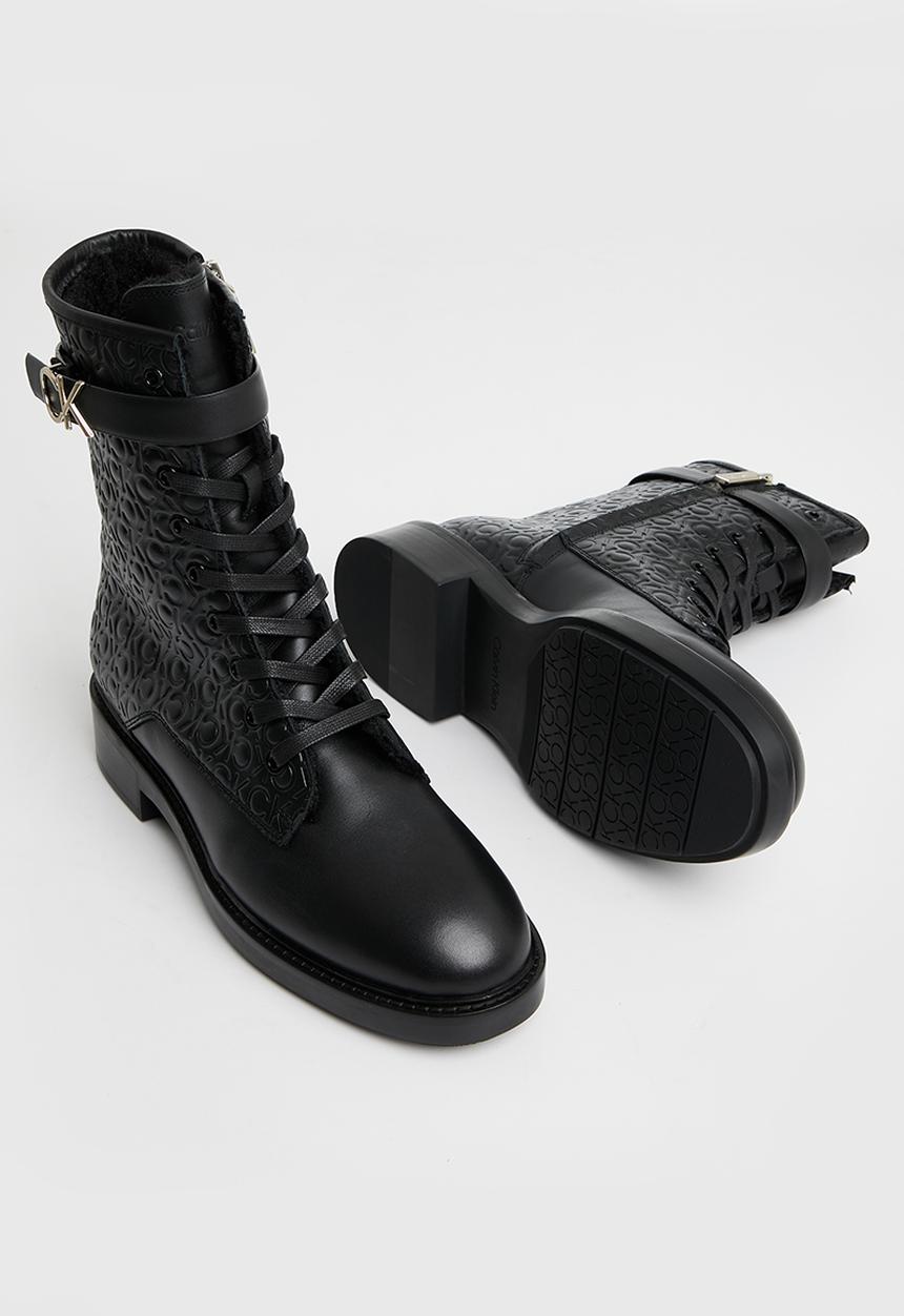 Calvin Klein - Combat boot w/hw wl - black