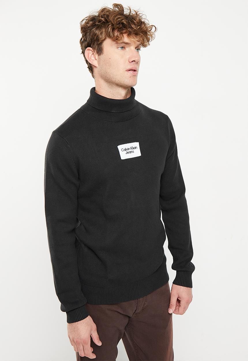 Calvin Klein - Small box roll neck sweater - black