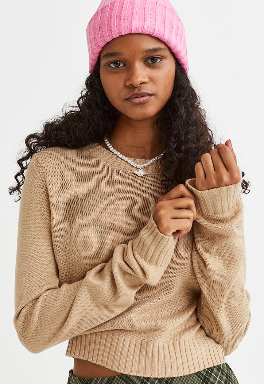 H&M - Fine-knit jumper - beige