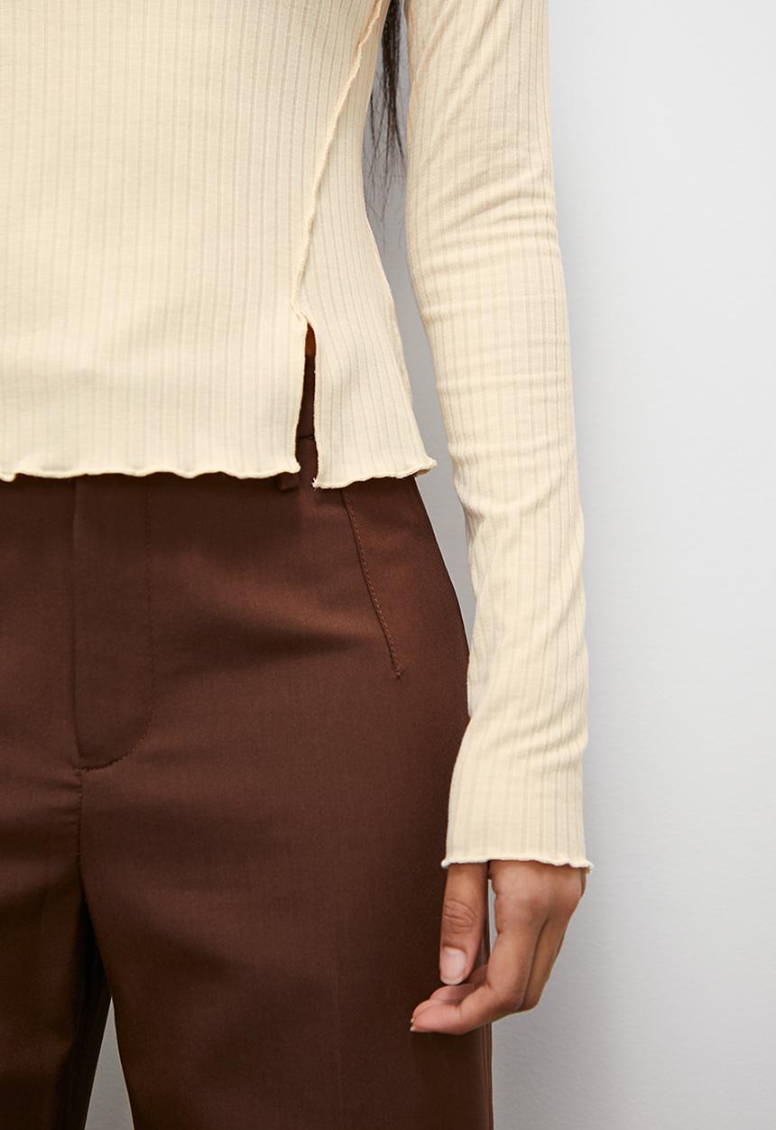 Superbalist - Exposed seam detail funnel neck - stone
