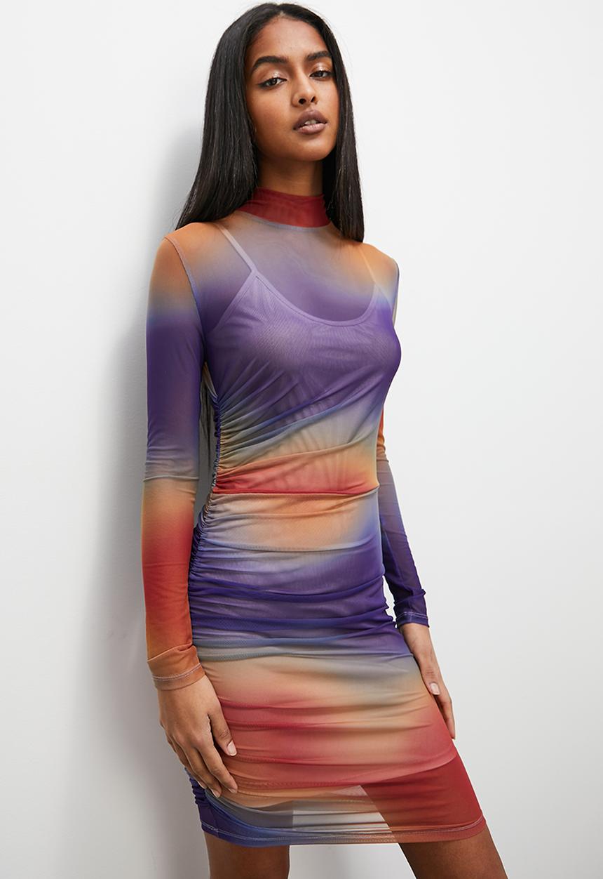 Superbalist - Ruched midi dress - violet heatwave