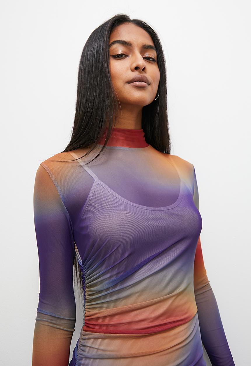 Superbalist - Ruched midi dress - violet heatwave