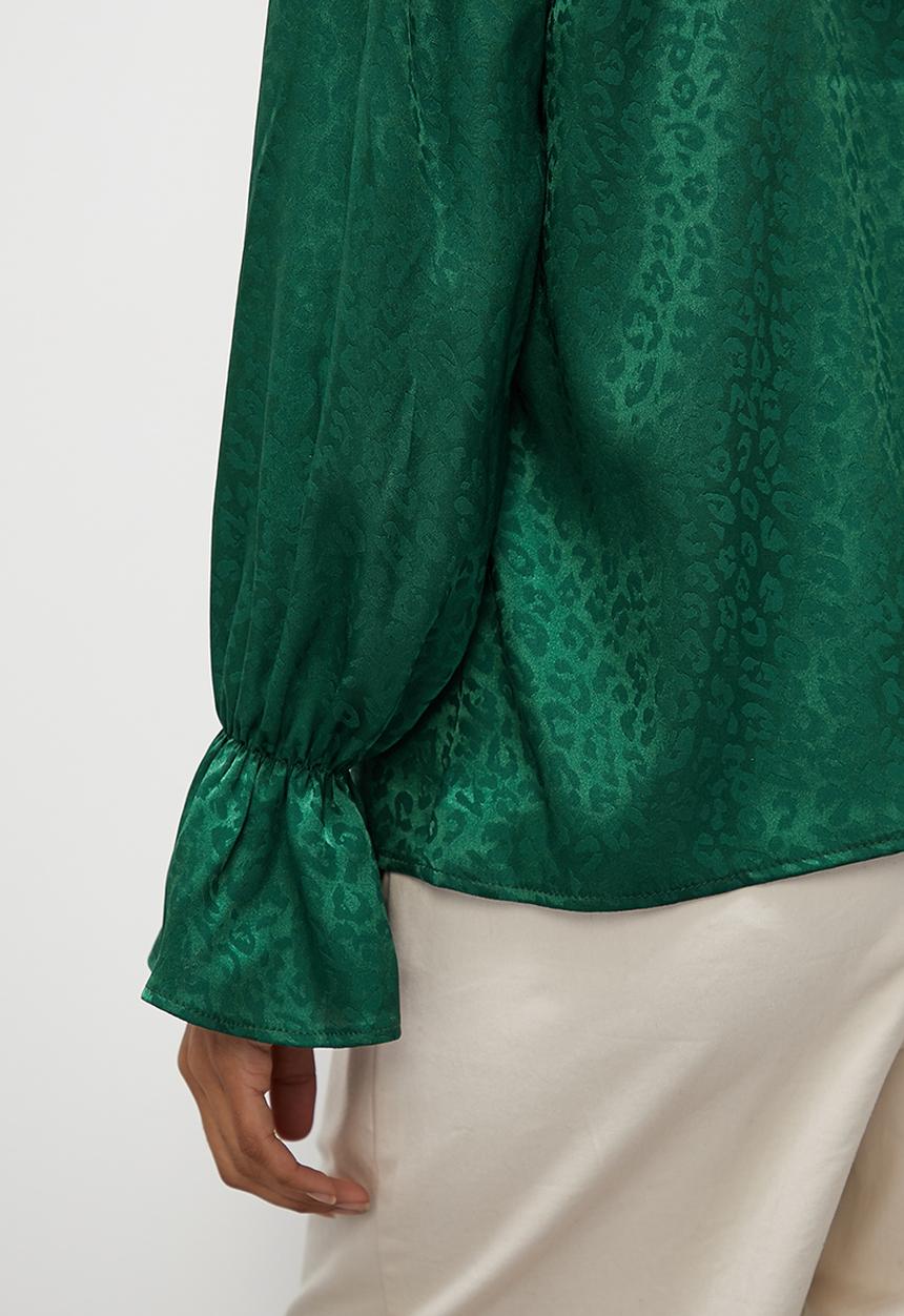 Superbalist - Jacquard high neck blouse - emerald