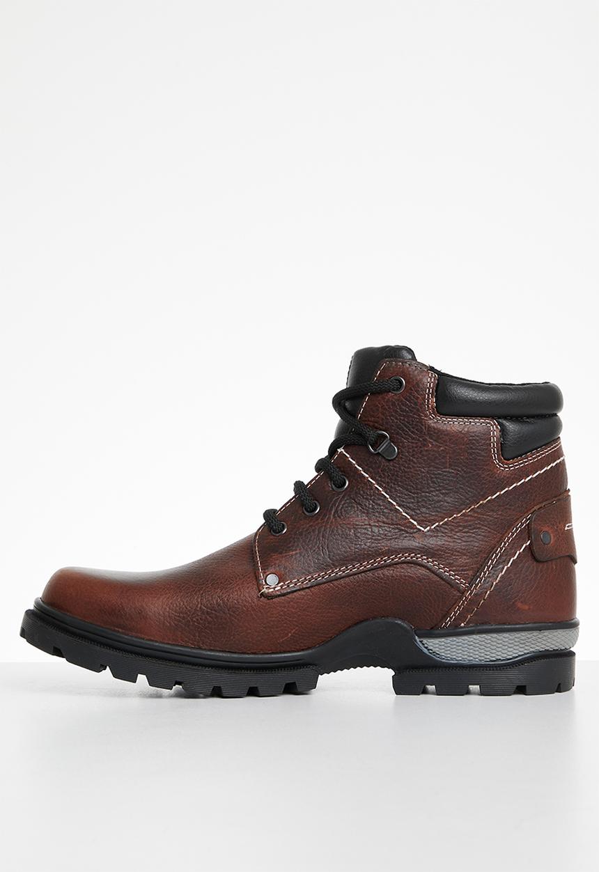 Bronx - Trap hiking boot leather boot - red/brown 
