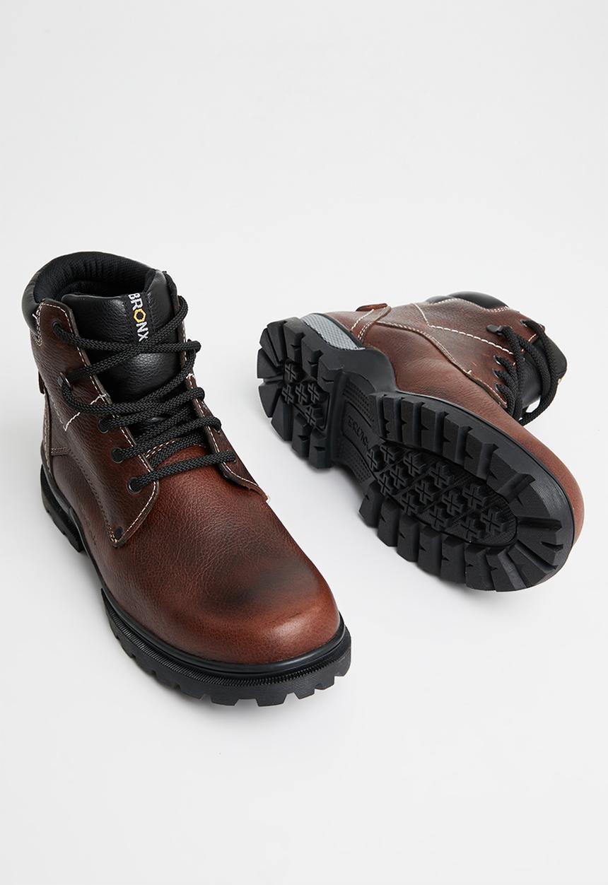 Bronx - Trap hiking boot leather boot - red/brown 