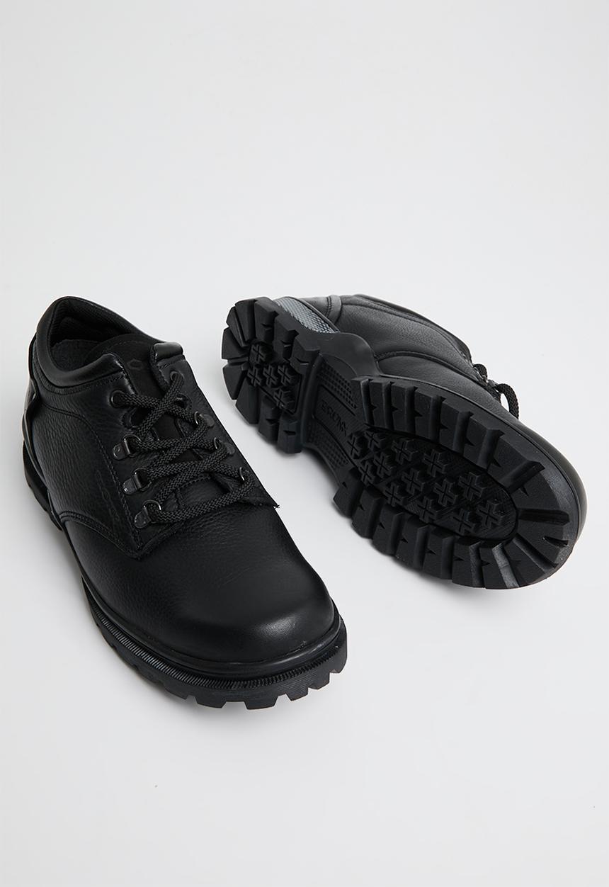 Bronx - Trap shoe lug sole leather slip ons - black